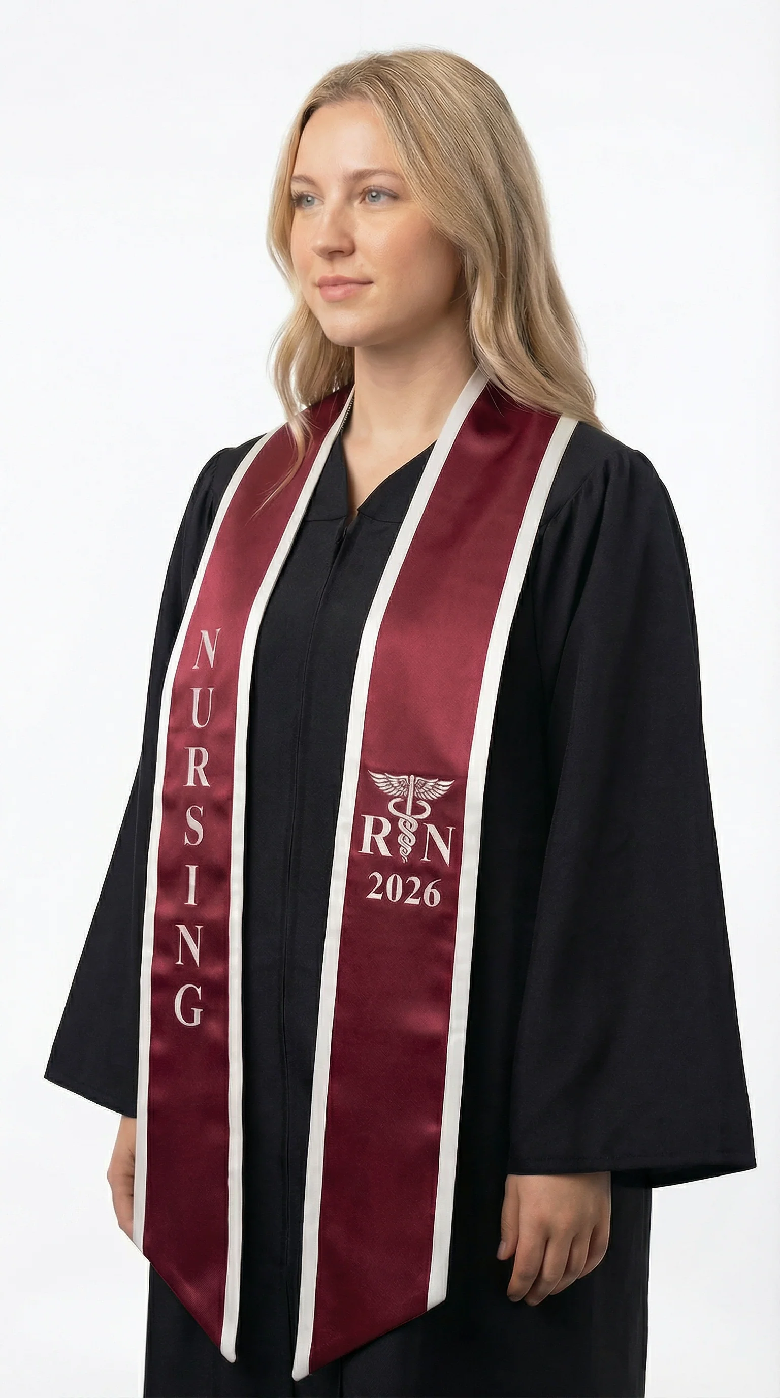 2026 RN Nursing Graduation Stole with Trim - Image 8