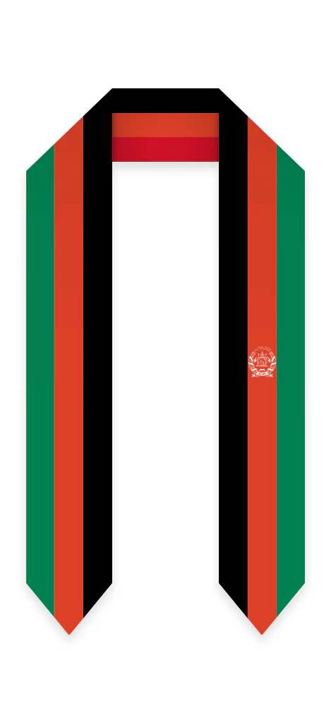 Afghanistan Graduation Stole - Afghanistan Flag Sash - Image 2