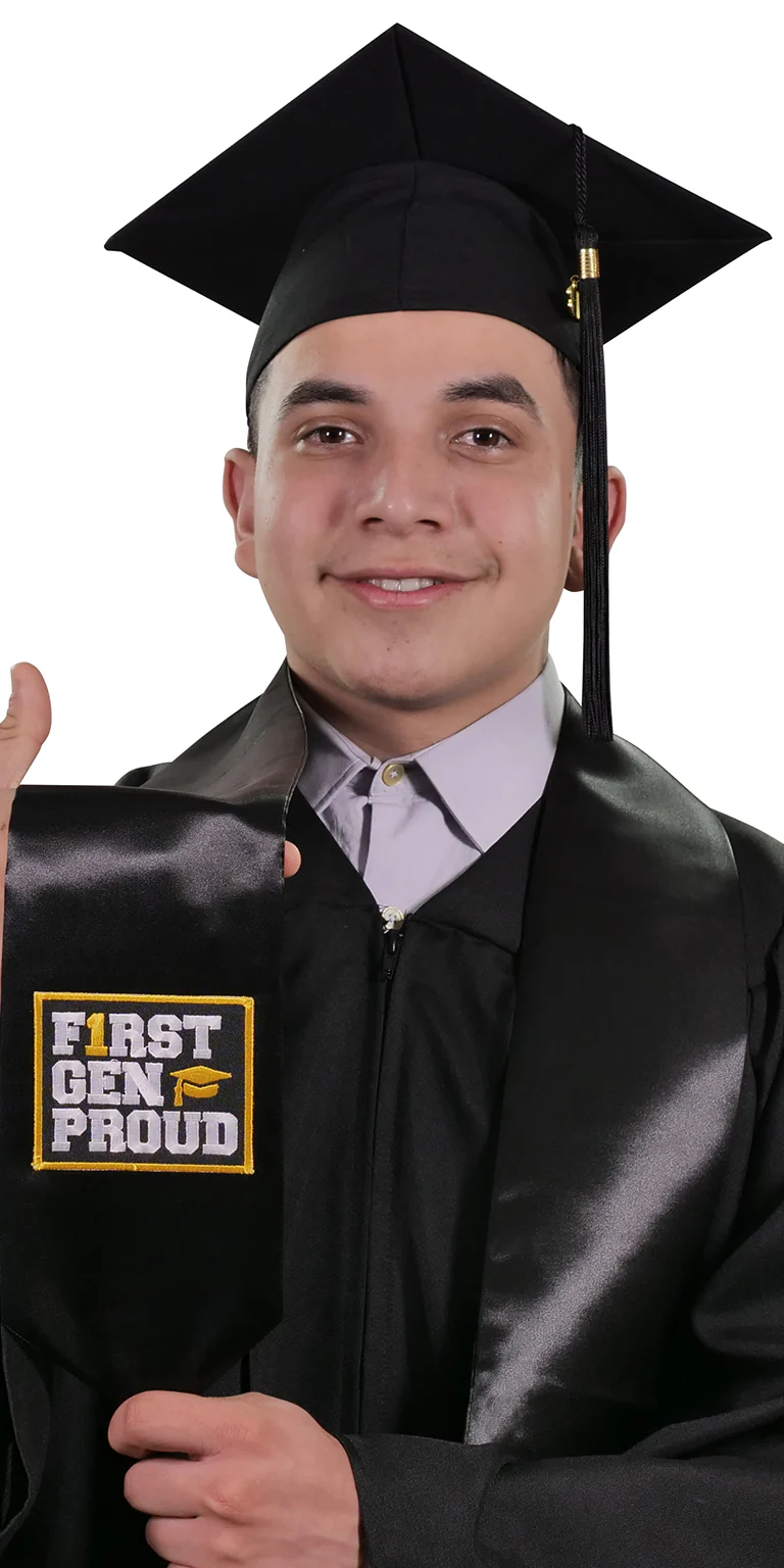 Black First Gen Proud Graduation Stole - Image 3