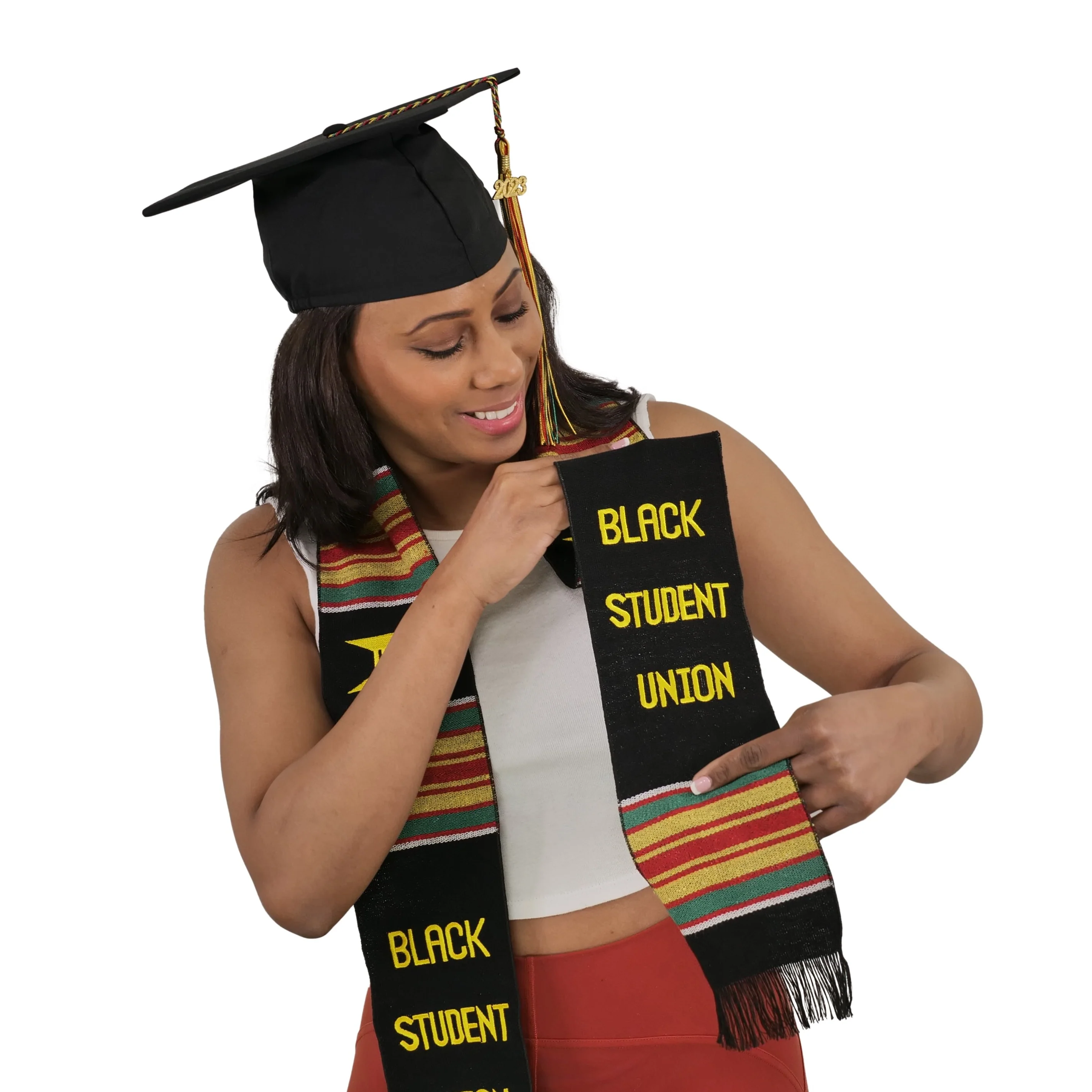 Black Student Union (BSU) Kente Cloth Graduation Stole - Image 3