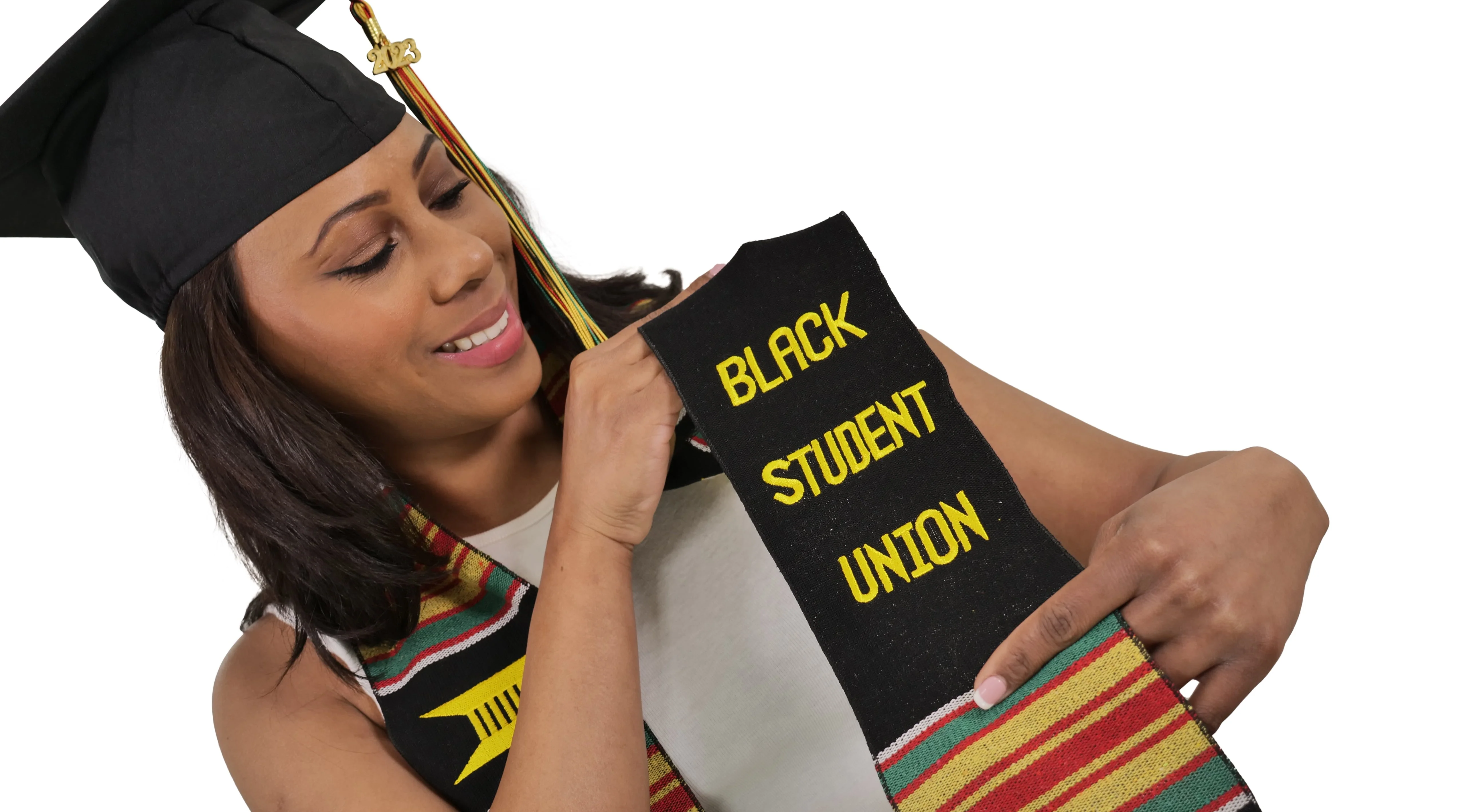 Black Student Union (BSU) Kente Cloth Graduation Stole - Image 4