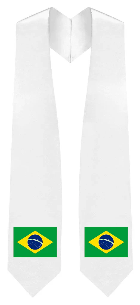 Brazil Embroidered Patch Stole - Brazilian Flag Patch Sash