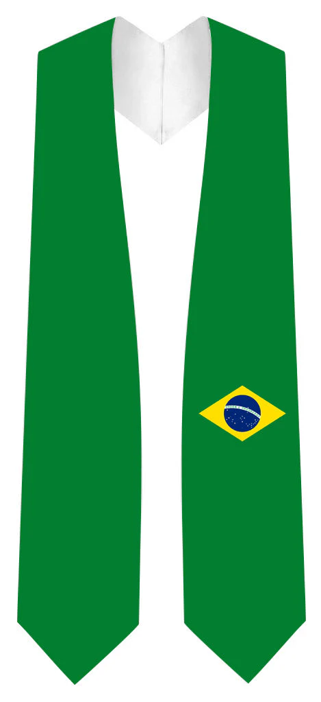 Brazil Graduation Stole - Brazil Flag Sash