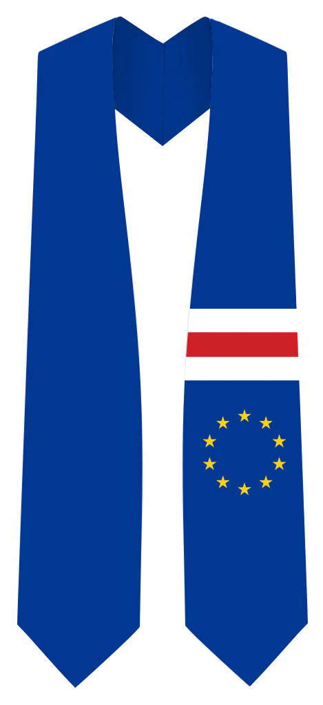 Cape Verde Graduation Stole -  Cape Verde Flag Sash - Image 3