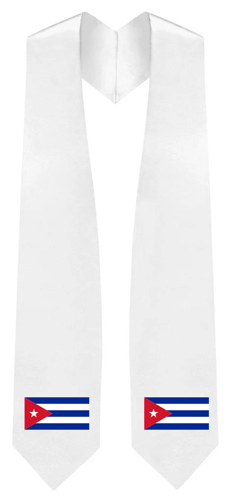Cuba Embroidered Patch Stole - Cuban Flag Patch Sash
