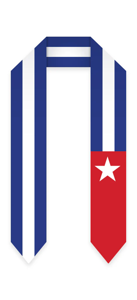 Cuba Graduation Stole -  Cuba Flag Sash - Image 2