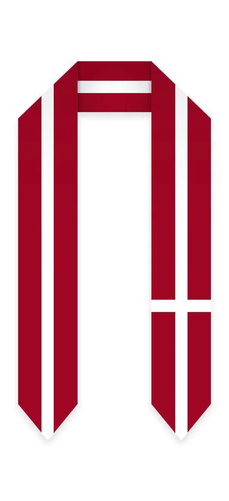 Denmark Graduation Stole - Denmark Flag Sash - Image 2