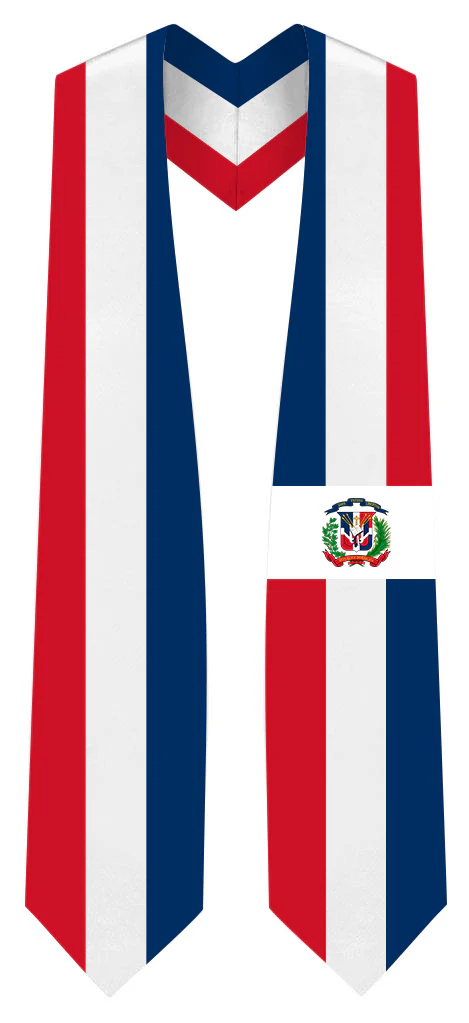 Dominican Republic Graduation Stole -  Dominican Republic Flag Sash - Image 2