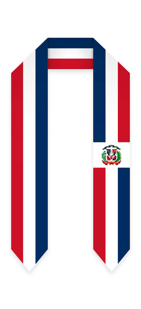 Dominican Republic Graduation Stole -  Dominican Republic Flag Sash - Image 3