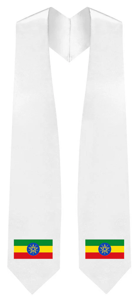 Ethiopia Embroidered Patch Stole - Ehiopian Flag Sash