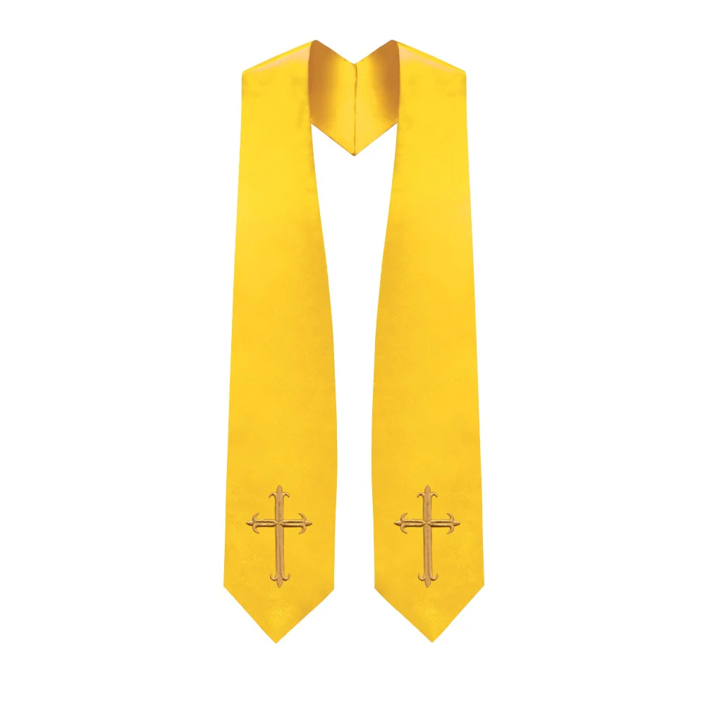 Gold Choir Stole with Crosses