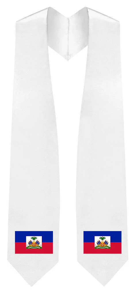 Haiti Embroidered Patch Stole - Haitian Flag Patch Sash