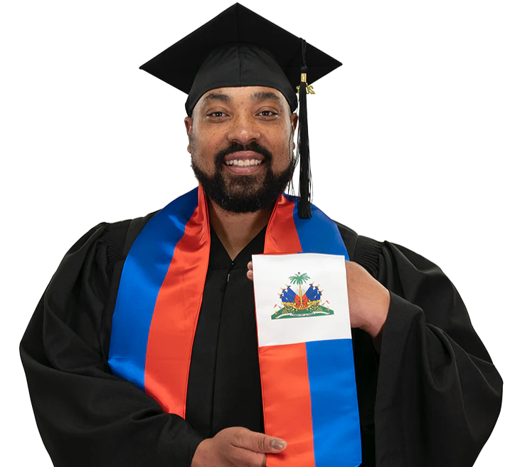 Haiti Graduation Stole - Haiti Flag Sash - Image 2