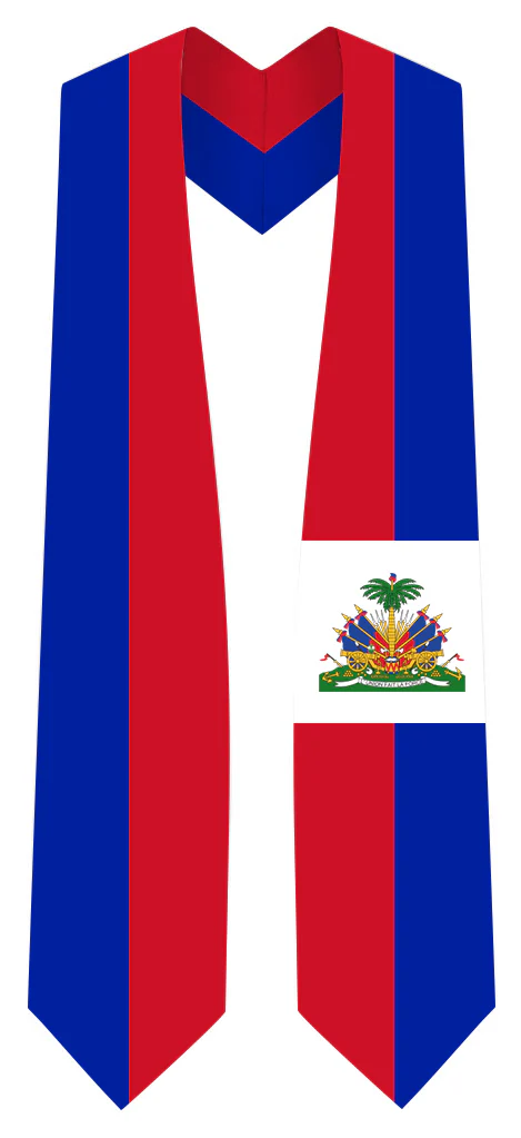 Haiti Graduation Stole - Haiti Flag Sash - Image 3