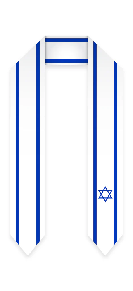 Israel Graduation Stole - Jewish Flag Sash - Image 3