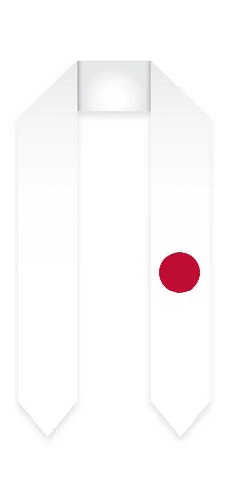 Japan Graduation Stole - Japanese Flag Sash - Image 3