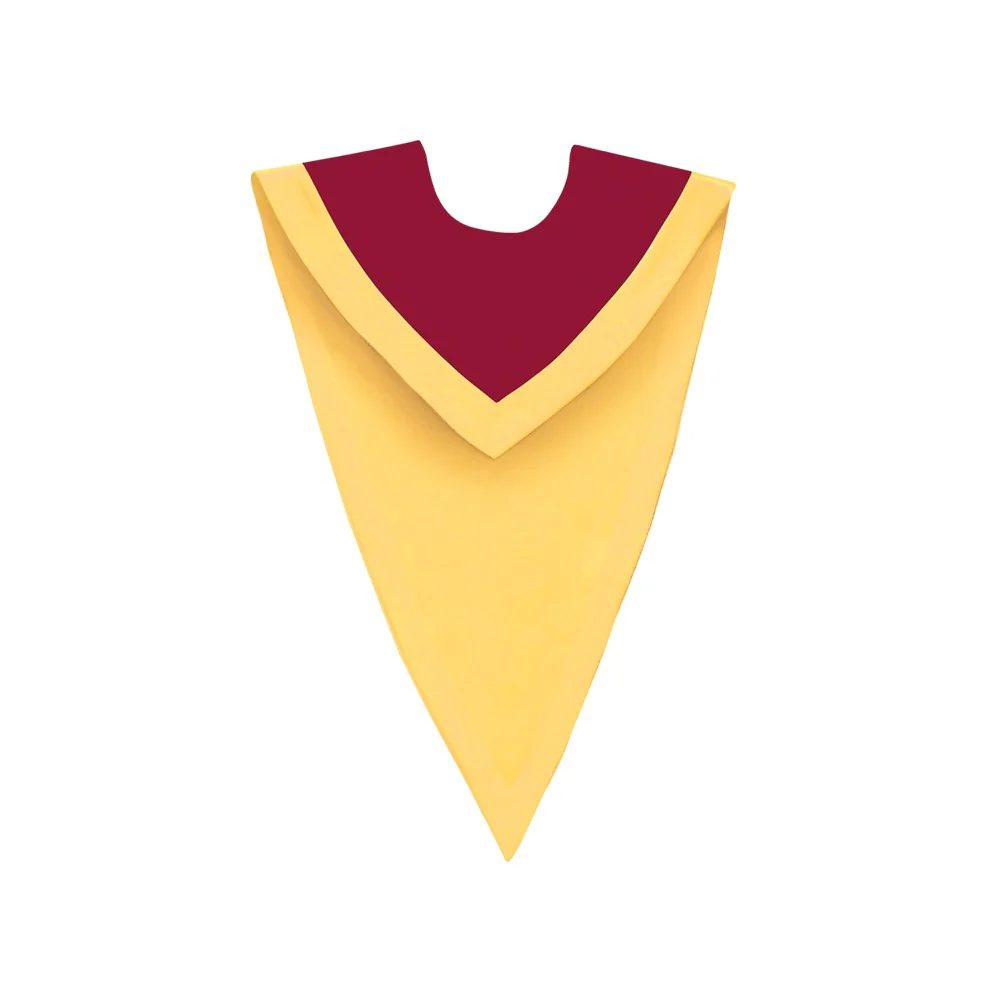 Maroon/Gold V-Neck Choir Stole