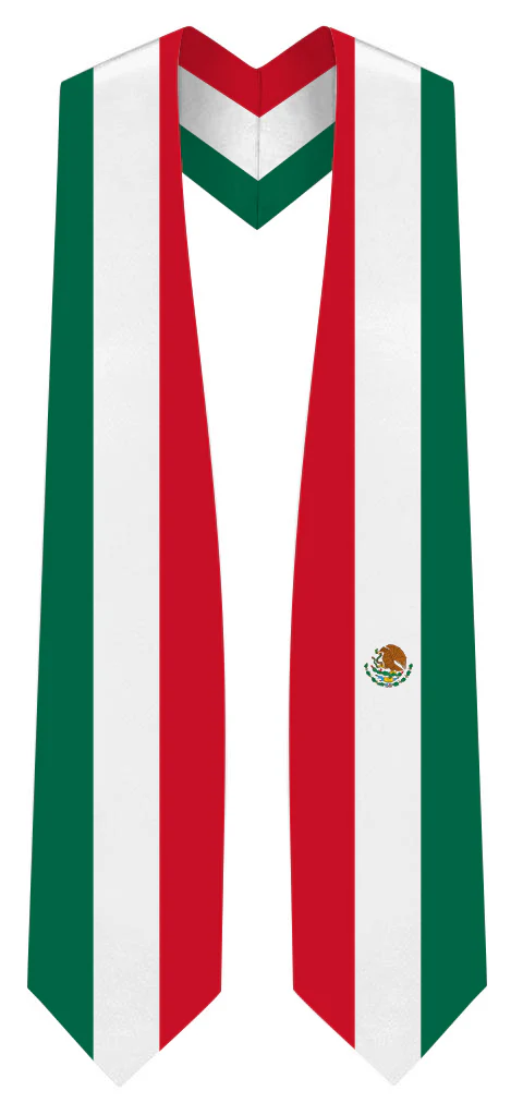 Mexico Graduation Stole - Mexico Flag Sash - Image 3