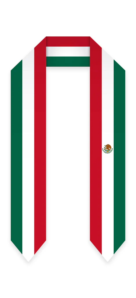 Mexico Graduation Stole - Mexico Flag Sash - Image 4