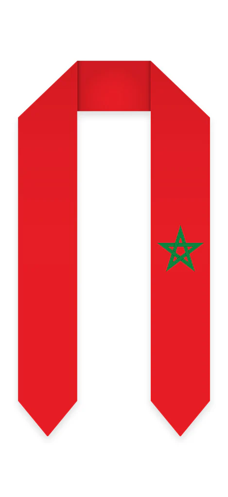 Morocco Graduation Stole - Morocco Flag Sash - Image 2