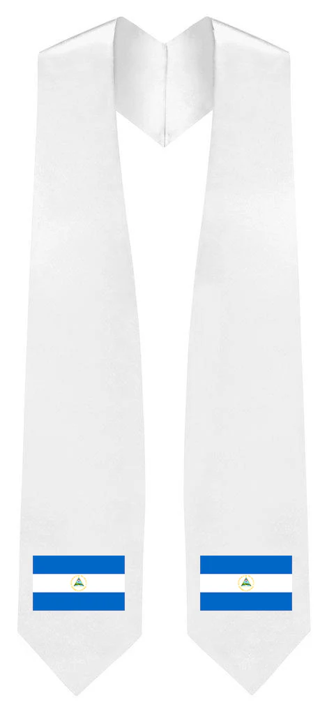 Nicaragua Embroidered Patch Stole - Nicaraguan Flag Patch Sash
