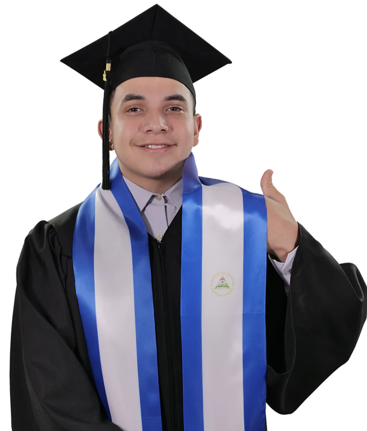 Nicaragua Graduation Stole - Nicaraguan Flag Sash - Image 2