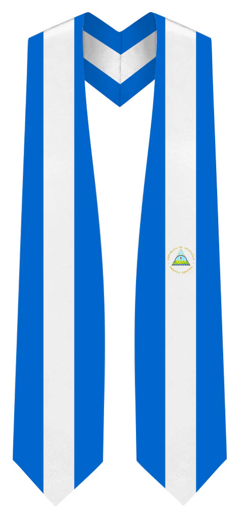 Nicaragua Graduation Stole - Nicaraguan Flag Sash - Image 3