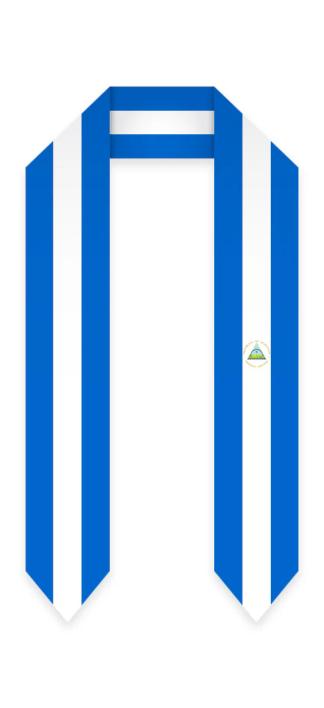 Nicaragua Graduation Stole - Nicaraguan Flag Sash - Image 4