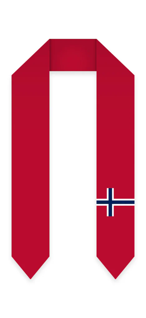 Norway Graduation Stole - Norwegian Flag Sash - Image 2