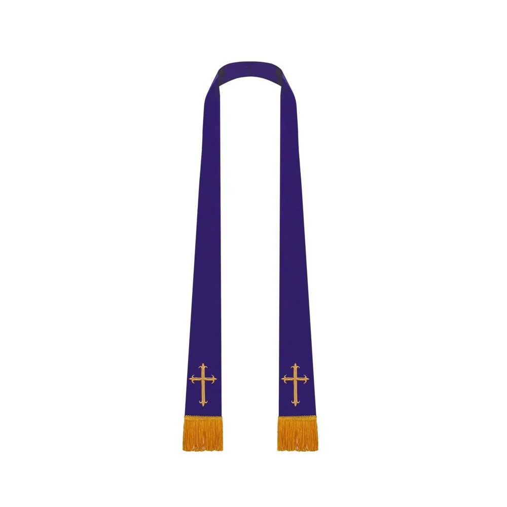 Purple Satin Clergy Stole - Image 3