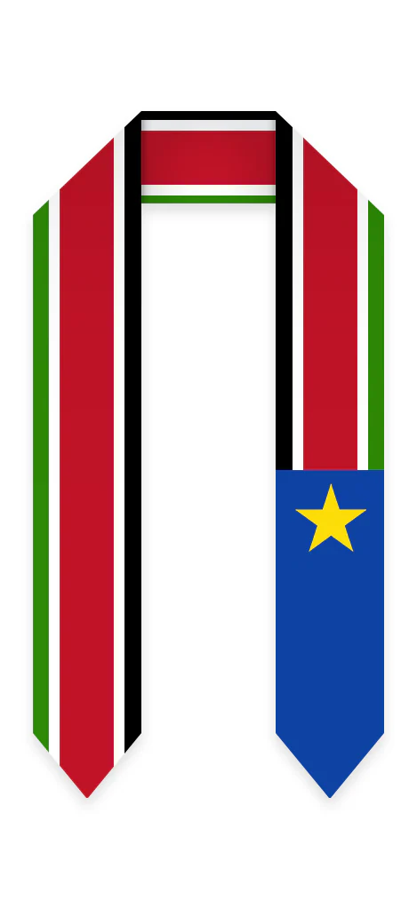 South Sudan Graduation Stole - South Sudan Flag Sash - Image 2