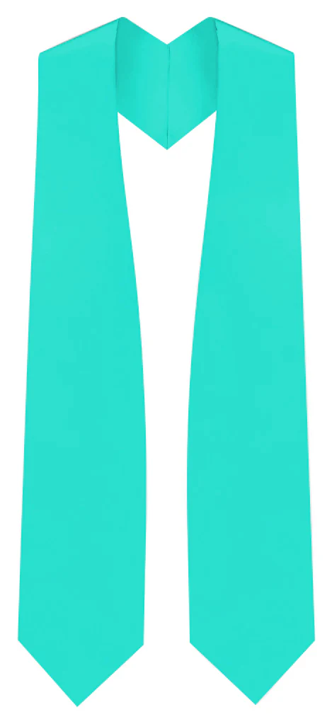 Turquoise High School Graduation Stole - Image 2