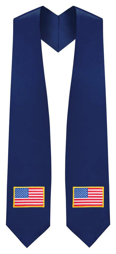 USA Embroidered Patch Stole - American Flag Patch Sash
