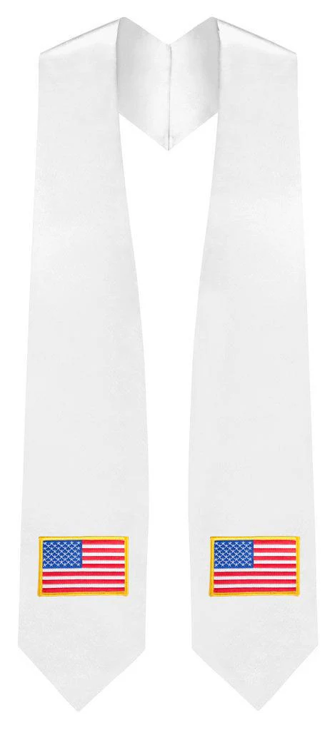 USA Embroidered Patch Stole - American Flag Patch Sash - Image 2