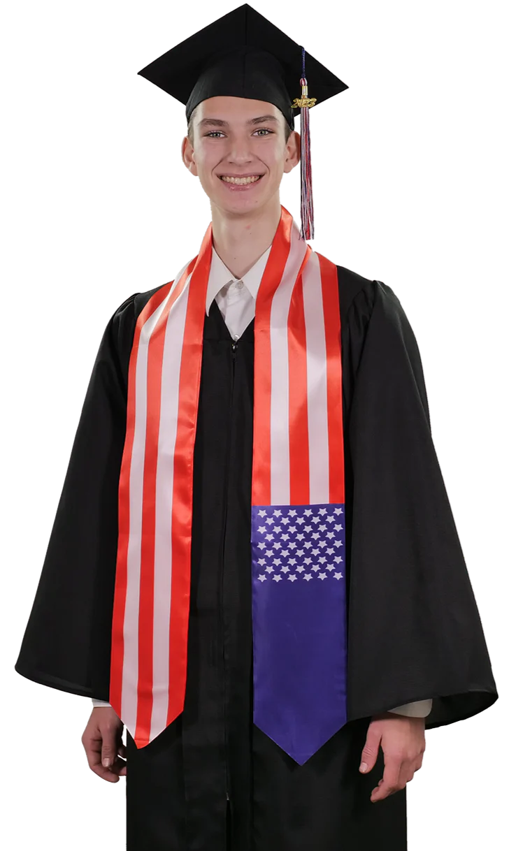 USA Graduation Stole - USA Flag Sash