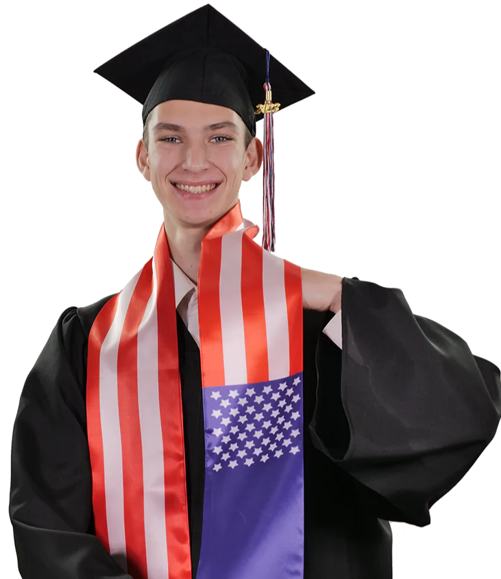 USA Graduation Stole - USA Flag Sash - Image 2
