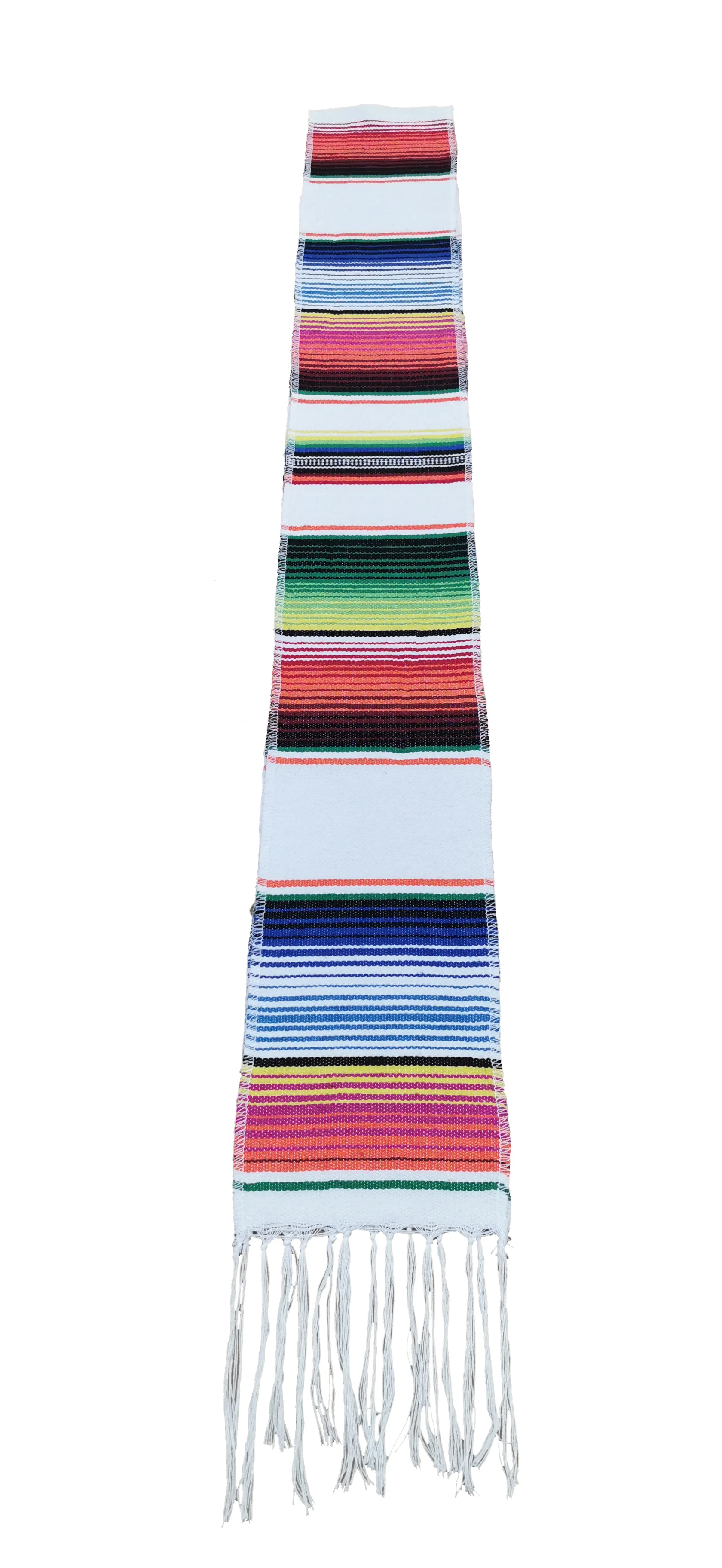 White Mexican Serape Graduation Stole/Sash - Image 5